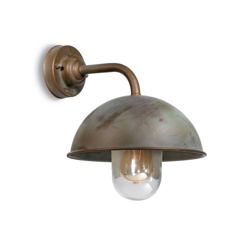 Moretti Luce Wandleuchte Lampe Circle 3239 Altmessing Messing E27 Ip44 Gerade B-Ware von Moretti Luce