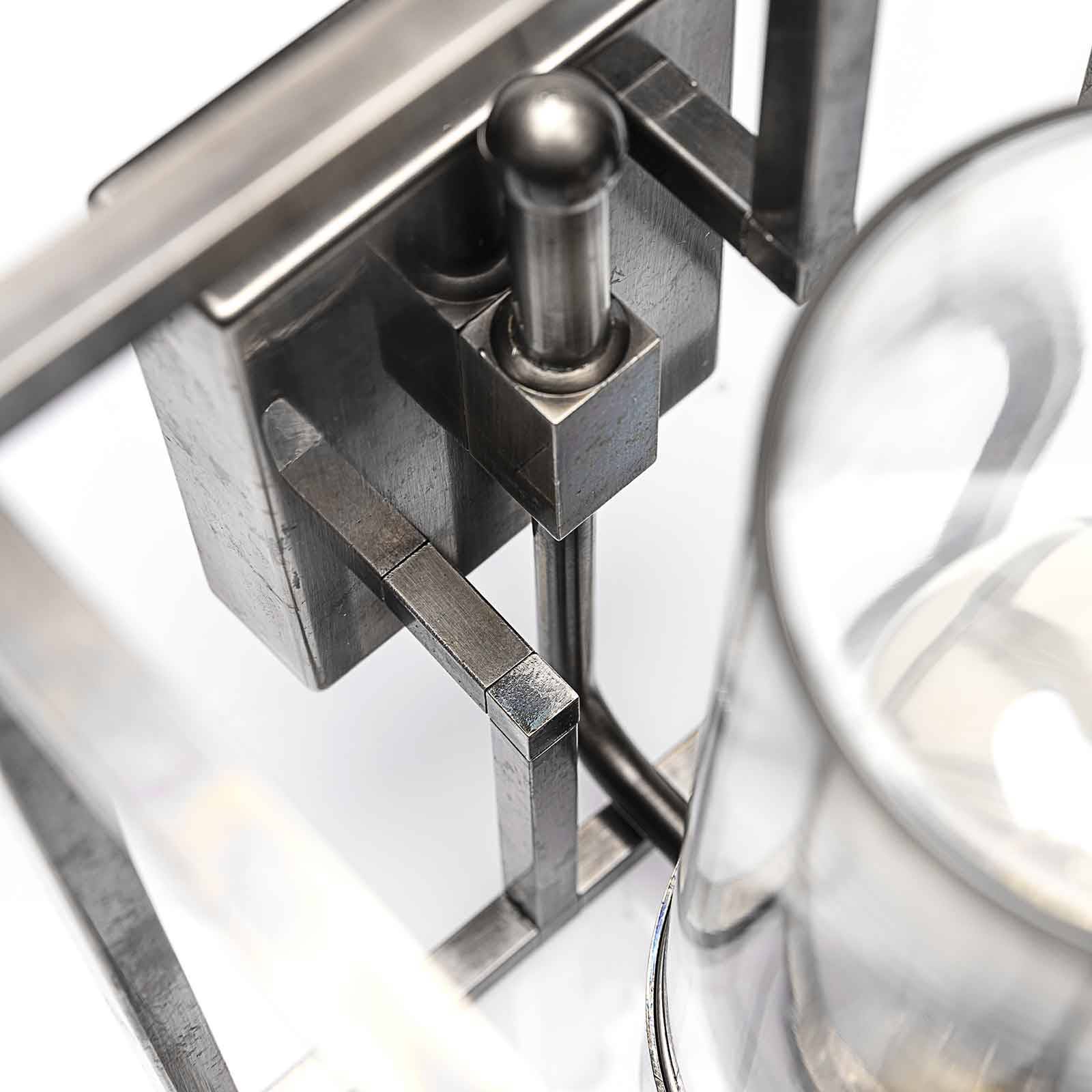 Außenwandleuchte Cubic³ 3363 nickel antik/klar von Moretti Luce