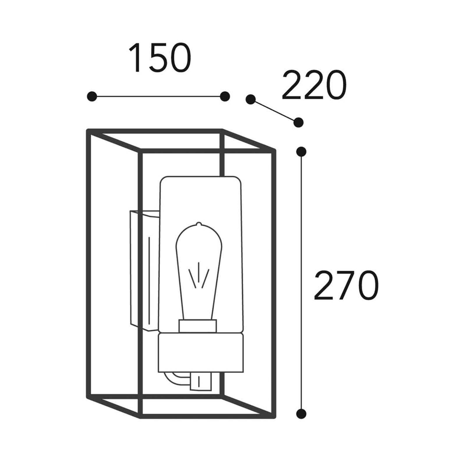 Außenwandleuchte Cubic³ 3364 nickel antik/opal von Moretti Luce