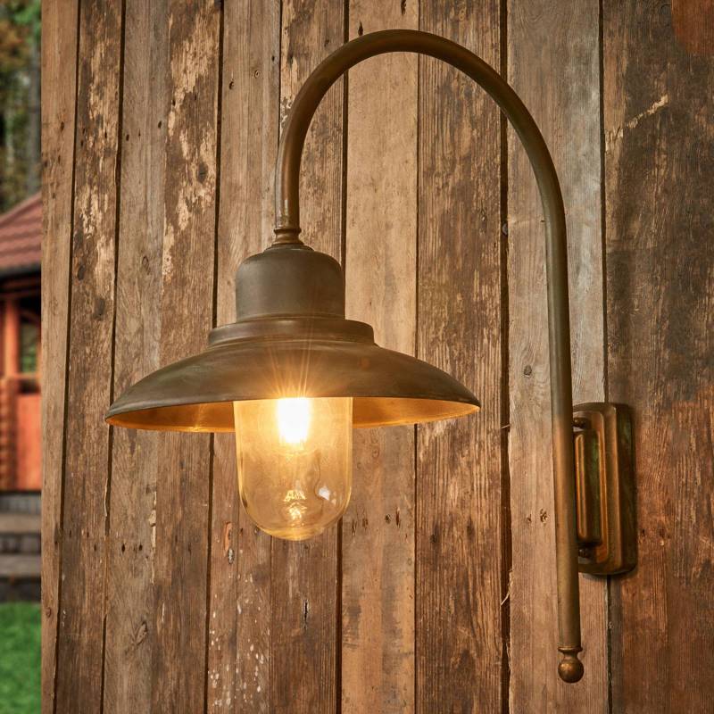 Außenwandleuchte Casale Höhe 60cm, messing antik von Moretti Luce