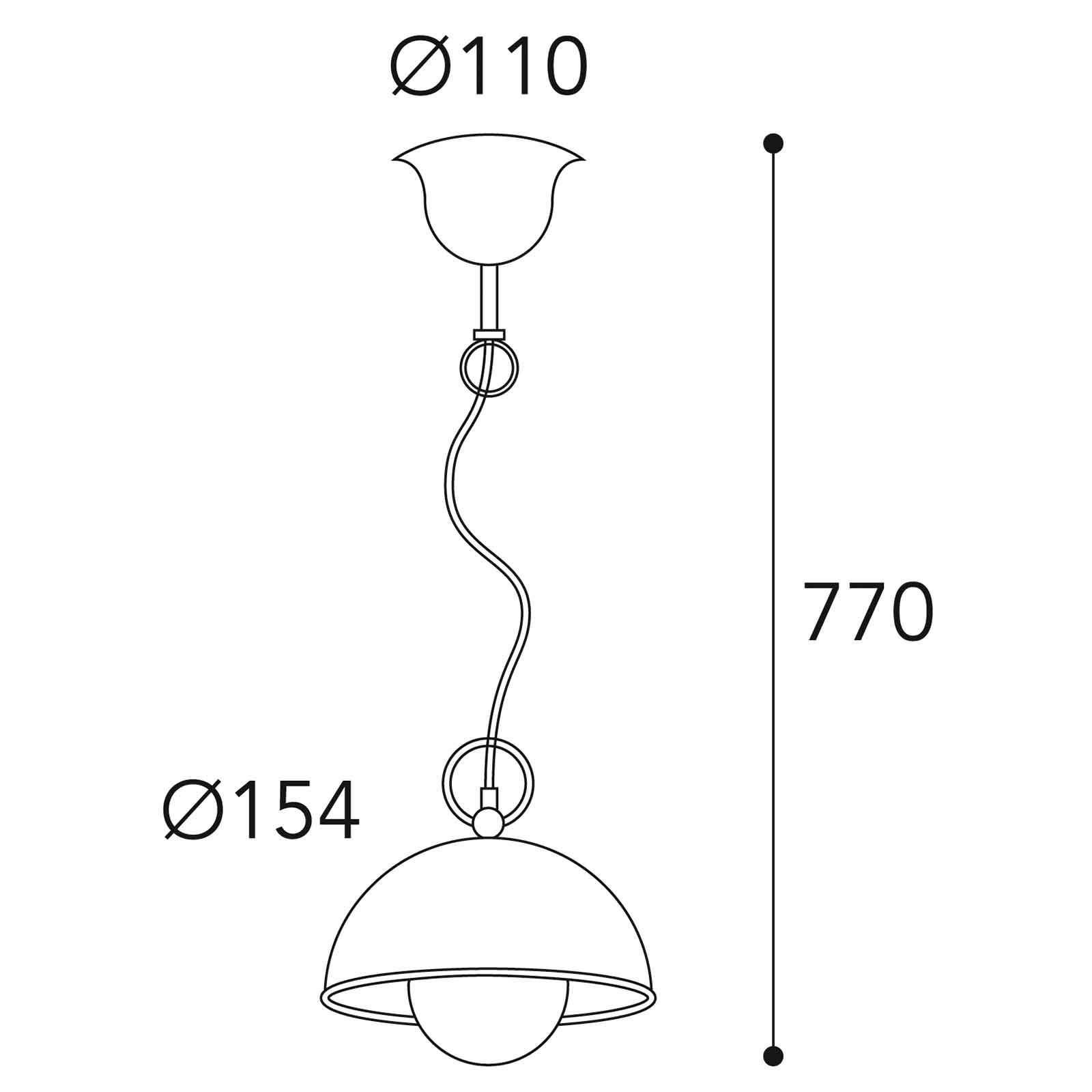 Hängeleuchte Circle gold / messing brüniert, Ø15cm von Moretti Luce