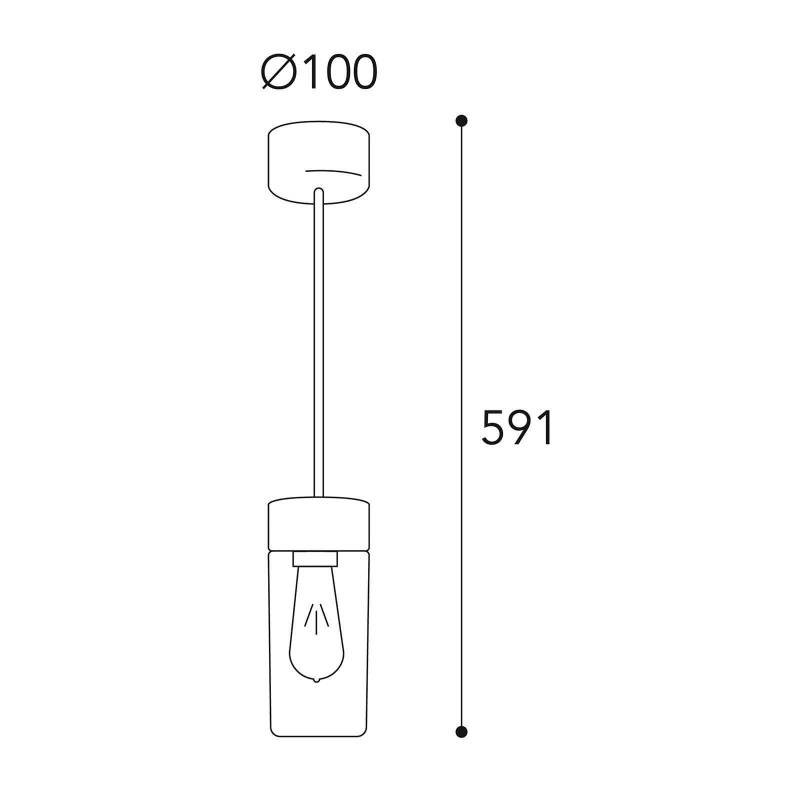 Hängeleuchte Silindar 3358, messing antik/opal von Moretti Luce