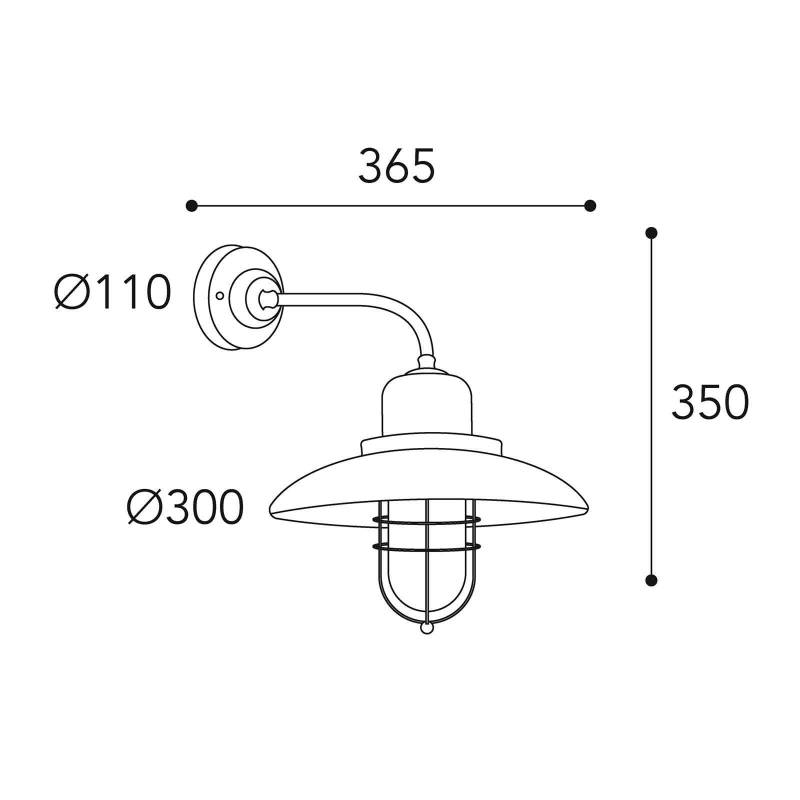 Wandlampe Patio Cage 3303 messing antik/klar von Moretti Luce