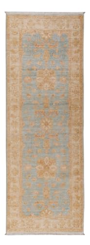 Morgenland Ziegler Teppich - 202 x 70 cm - Hellblau von Morgenland