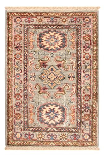 Morgenland Ziegler Teppich - Kazak - 89 x 60 cm - Hellgrün von Morgenland