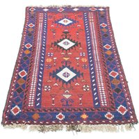 morgenland Wollteppich "Belutsch Teppich handgeknüpft blau", rechteckig von Morgenland