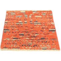 morgenland Wollteppich "Designer Teppich handgeknüpft orange", quadratisch, handgeknüpft von Morgenland