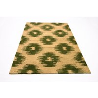 morgenland Wollteppich "Designer Teppich handgetuftet grün", rechteckig von Morgenland