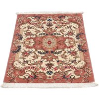 morgenland Wollteppich "Täbriz - 50 Raj Blumenmuster Beige 90 x 60 cm", rechteckig von Morgenland