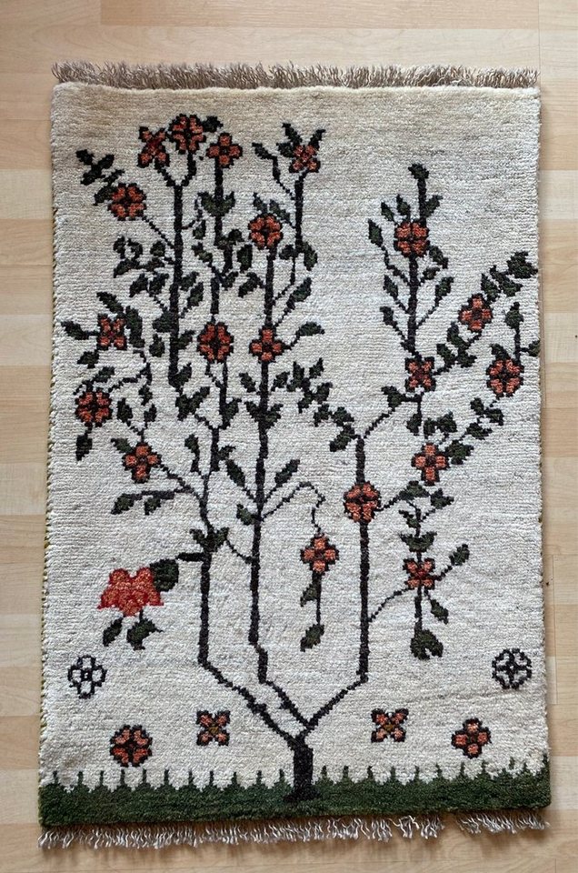 Orientteppich Perser Gabbeh Teppich flowers 90×60 Unikat Handgeknüpft Bio, Morgenlandbazar, Einzelstück Weltweit nur 1 Exemplar von Morgenlandbazar