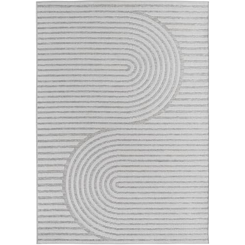 Morhane Desert DEK Teppich Indoor/Outdoor flachgewebe läufer 80x150cm grau von Morhane