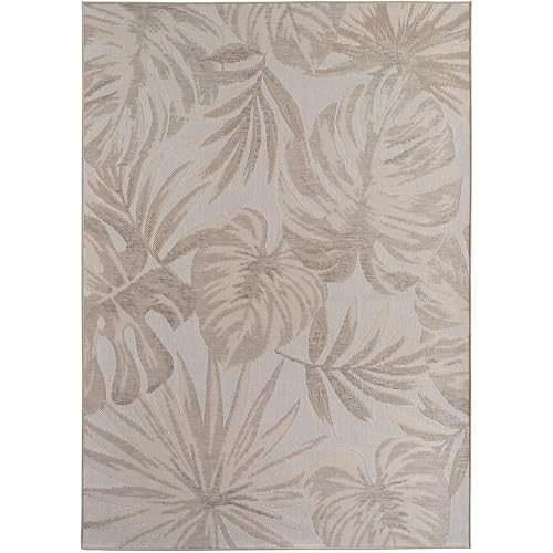 Morhane Desert Flo Teppich Indoor/Outdoor flachgewebe läufer 80x150cm beige von Morhane