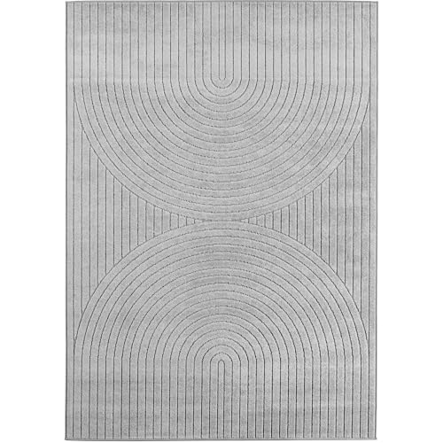 Morhane Nova URO Teppich kurzflor läufer 80x250cm Silber von Morhane