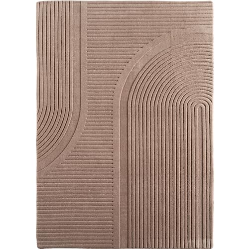 Morhane Pompei Ola Teppich kurzflor läufer 80x250cm beige von Morhane