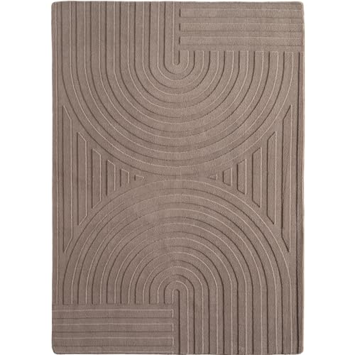 Morhane Pompei UDA Teppich kurzflor läufer 80x150cm beige von Morhane