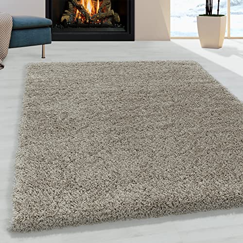 Morhane Sydney Shaggy Teppich hochflor rechteckig 60x110cm naturfarbe von Morhane