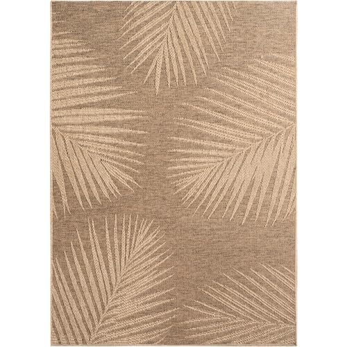 Morhane Timber Lea Teppich Indoor/Outdoor flachgewebe läufer 80x250cm braun von Morhane