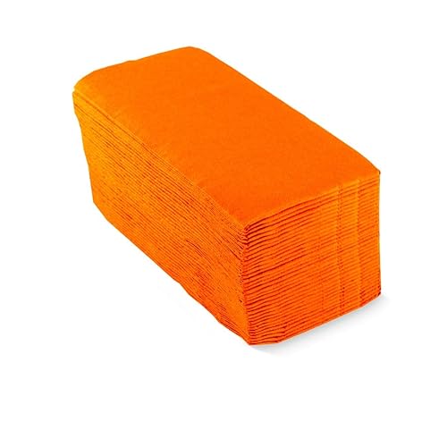Morigami SER52109083 Serviette ungefaltet, 1/6-Falz, Spitze, Orange, 30 x 40 cm, 150 von Morigami