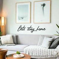 Let's Stay Home Schlafzimmer, Wohnzimmer Dekoration, Einzigartige Housewarming Geschenk, Wanddekoration von MorimoraWallArt