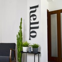 Metall Hallo Zeichen, Wand Kunst, Veranda Dekor, Haustür Willkommensschild, Haustürschild, Vorderseite Zeichen Metall Hallo Zeichen, Wand Kunst, Veranda Dekor, Haustür Willkommensschild, Haustürschild, Vorderseite Zeichen von MorimoraWallArt