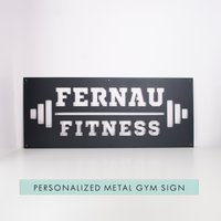 Personalisierte Gym Metall Wandschild, Dekor, Persönliche Motivation Wandkunst, Geschenk Für Ihn, Personalisierte Geschenke von MorimoraWallArt