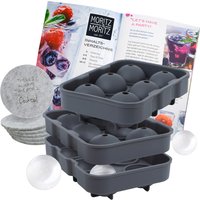 Moritz & Eiswürfelform rund  2 er Set, Silikon von Moritz & Moritz