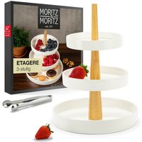 Moritz & Etagere 3-stufig weiß, Porzellan von Moritz & Moritz