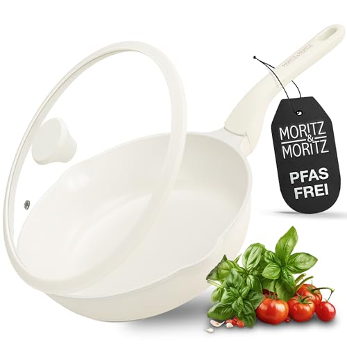 Moritz & Moritz 26cm Multipfanne mit Deckel Beige - Pfanne mit Antihaftbeschichtung & Soft-Touch-Griff - Ideal zum Braten, Schmoren und Dämpfen - 26 cm Durchmesser - Für alle Herdarten geeignet Moritz & Moritz 26cm Multipfanne mit Deckel Beige - Pfanne mit Antihaftbeschichtung & Soft-Touch-Griff - Ideal zum Braten, Schmoren und Dämpfen - 26 cm Durchmesser - Für alle Herdarten geeignet von Moritz & Moritz