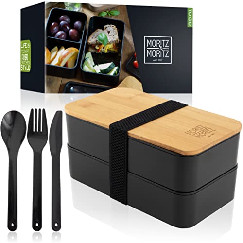 Moritz & Moritz Bento Box Japanisch – Perfekte Lunchbox für Erwachsene und Kinder - Brotdose mit Fächern – Ideal für die Arbeit, Schule und Unterwegs Moritz & Moritz Bento Box Japanisch – Perfekte Lunchbox für Erwachsene und Kinder - Brotdose mit Fächern – Ideal für die Arbeit, Schule und Unterwegs von Moritz & Moritz