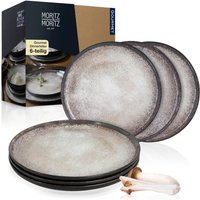 Moritz & Moritz Essteller flach beige Porzellan D: ca. 27 cm von Moritz & Moritz