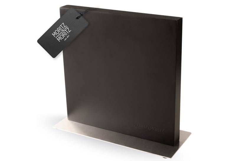 Moritz & Moritz Magnet-Messerblock Messerblock magnetisch, schwarz (1tlg), Magnetisch mit Edelstahlboden von Moritz & Moritz