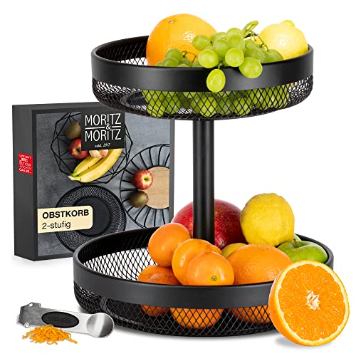 Moritz & Moritz Obst Etagere Schwarz Metall - Obstkorb Etagere Schwarz – Obstschale Etagere Schwarz von Moritz & Moritz