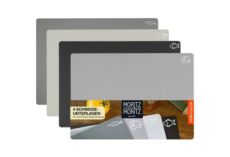 Moritz & Moritz Schneidebrett 4x Scheidematte Küche, Kunststoff, (4er Set), Je 28 x 38 cm von Moritz & Moritz