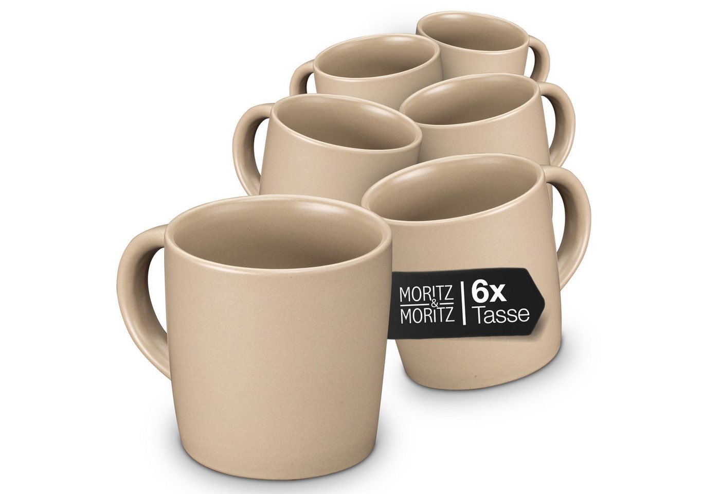 Moritz & Moritz Tasse NORDIC 6x Tassen Taupe, Steinzeug, für 6 Personen - spülmaschinen- und mikrowellengeeignet Moritz & Moritz Tasse NORDIC 6x Tassen Taupe, Steinzeug, für 6 Personen - spülmaschinen- und mikrowellengeeignet von Moritz & Moritz