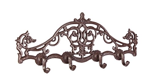 4 Haken Moritz Nostalgie kleine Garderobe Antik Design Hakenleiste Barock Verzierungen von Moritz