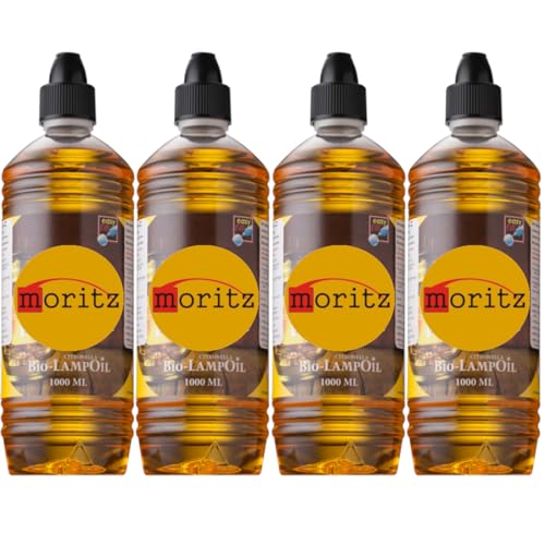 4 x 1000 ml Moritz Bio Lampenöl Citronella Biologisches Lampenöl von Moritz