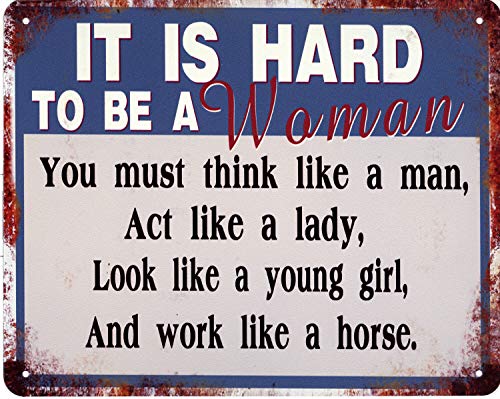 Blechschild Hard to be a Woman 20 x 25 cm Deko Schild mit Aufdruck Aufschrift Blechschild Hard to be a Woman 20 x 25 cm Deko Schild mit Aufdruck Aufschrift von Moritz