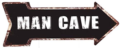 Blechschild Pfeil Man Cave 20 x 50 cm Deko Schild mit Aufdruck Aufschrift von Moritz