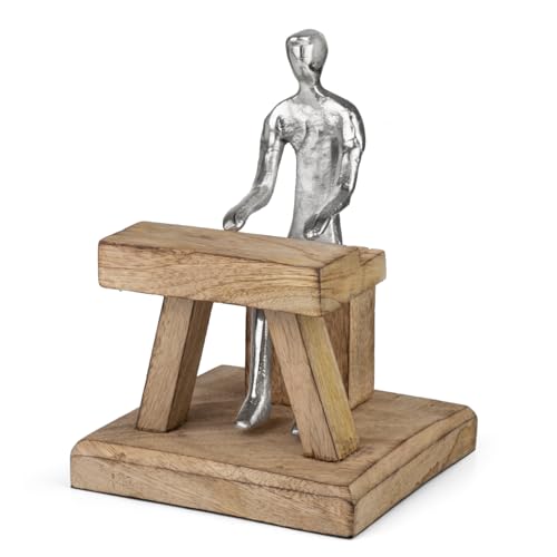 Moderne Pianist Figur am Klavier - stilvolle Skulptur aus Aluminium auf Mangoholzsockel - Musiker Deko für Musikliebhaber Wohnzimmer Büro Geschenk - 15 x 15 x 21 cm - 0,74 kg Moderne Pianist Figur am Klavier - stilvolle Skulptur aus Aluminium auf Mangoholzsockel - Musiker Deko für Musikliebhaber Wohnzimmer Büro Geschenk - 15 x 15 x 21 cm - 0,74 kg von Moritz