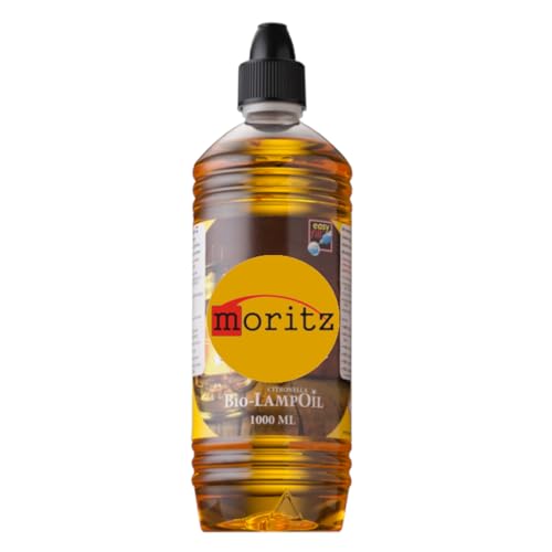 Moritz 1 Liter Bio Lampenöl Citronella biologisches Lampen Öl auch für Petroleum Lampen | Garten Fackeln | Sturmlaternen von Moritz