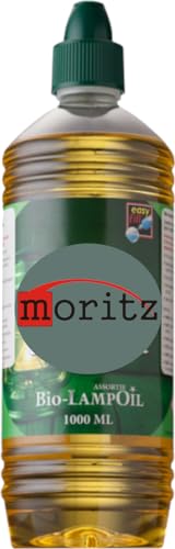 Moritz 1 Liter Bio Lampenöl gelb farbig für Öllampen Bambusfackeln Gartenfackel und Wandfackeln von Moritz