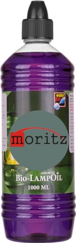 Moritz 1 Liter Bio Lampenöl lila farbig für Öllampen Bambusfackeln Gartenfackel und Wandfackeln von Moritz