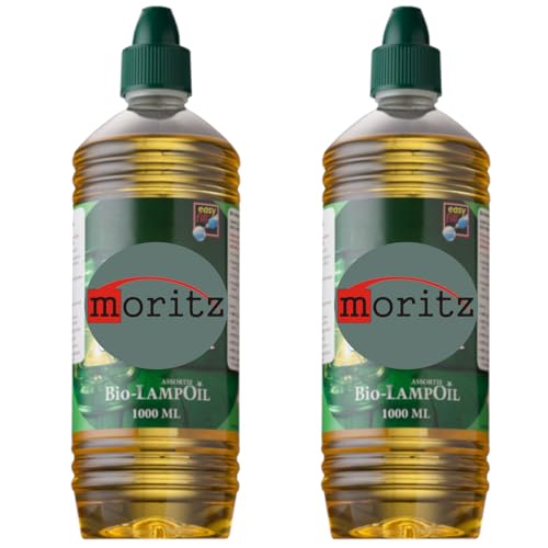 Moritz 2 Liter Bio Lampenöl gelb farbig für Öllampen Bambusfackeln Gartenfackel und Wandfackeln von Moritz
