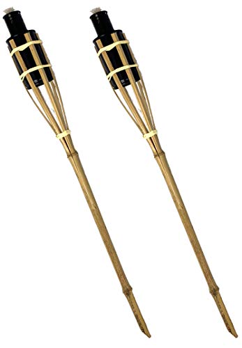 Moritz 2 Stück Bambusfackeln Fackel 90 cm Natur Gartenfackel Ölfackeln Garten Deko Öllampe Wegleuchte von Moritz