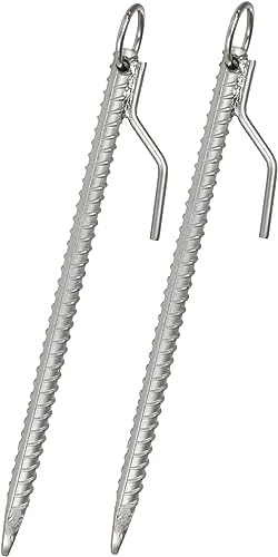 Moritz 2X Bodenanker I Sturmanker Set I 41 cm | Ø18mm I Stahl I mit Öse & Haken I super stabil von Moritz