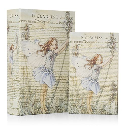 Moritz 2er Set Buchtresor Buchattrappe Deko Engel Schmetterling Mädchen Buch Safe Box Schatulle Buchhülle Geldversteck von Moritz