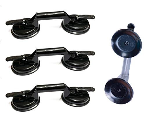 Moritz 4x Saugheber 100kg I 2 Saugnäpfe I Schwarz I für Laminat Glas Scheiben I glatte Fliesen Vinyl I Vacuumlifter I Vakuumheber Saugnapf von Moritz