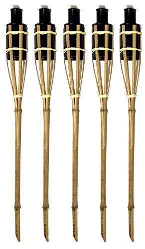 Moritz 5 Stück Bambusfackeln Fackel 60 cm Natur Gartenfackel Ölfackeln Garten Deko Öllampe Wegleuchte von Moritz