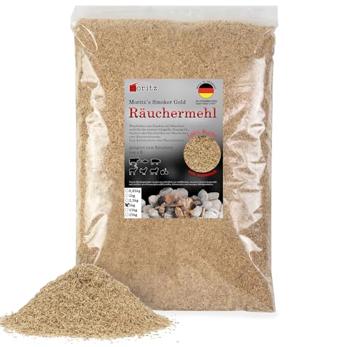 Moritz 5kg Räuchermehl Buche fein 0,5-1 mm Räuchern I Kalträuchern von Fisch Fleisch Wurst Käse Gemüse auch für BBQ I Grill - Räucherspäne von Moritz