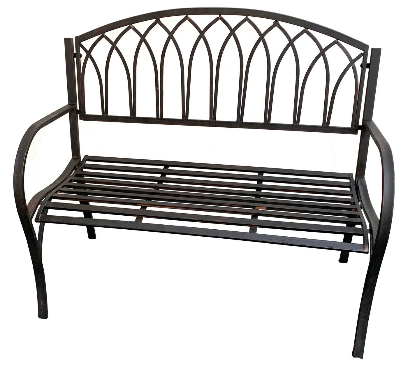 Moritz Bank Gartenbank 2-Sitzer 110 x 98 x 55 cm, mit Ornamenten Verzierung für Garten Terasse Balkon von Moritz